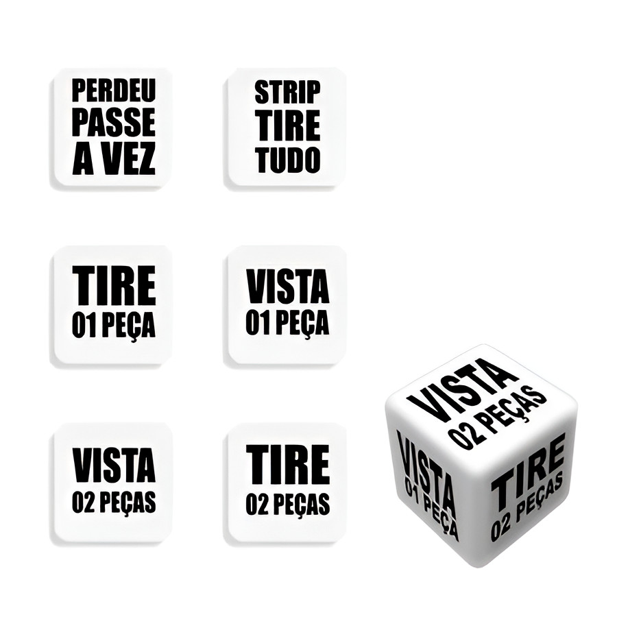 Dado Erótico Strip ao Cubo - Diversão Ao Cubo | Contém 1 Dado - 2