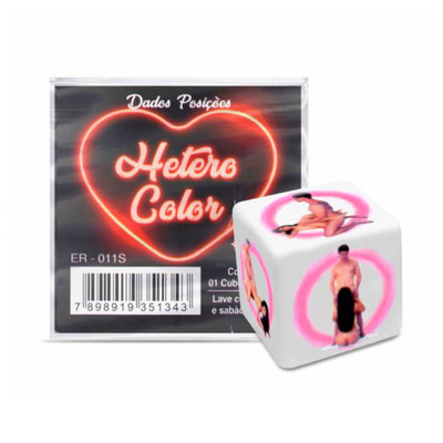 Dado de Posições Hétero Color com 1 Dado - Diversão ao Cubo