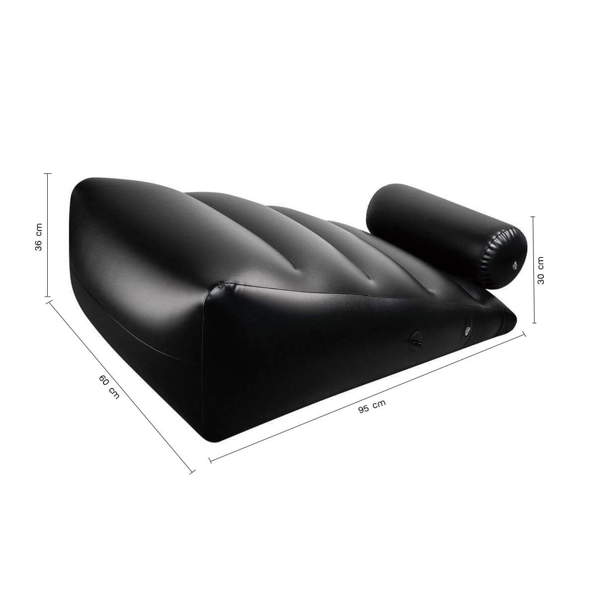 Dark Magic Love Cushion for Couples - Colchão e Almofada Inflável com Algemas para Imobilização em PVC - 95 x 60 cm - 7