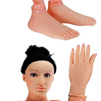 Dawanjia - Boneca Inflável com Pés, Mãos e Seios Fartos em Silicone, com Vibro Multivelocidade e Bolsa de Água Quente - 2