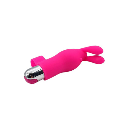 Foto 3 do produto Dedeira Estimuladora de Clitóris em Forma de Coelho com 10 Modos de Vibração - XXOO Fingertip Rabbit - 7,5 x 3 cm | Cor: Pink