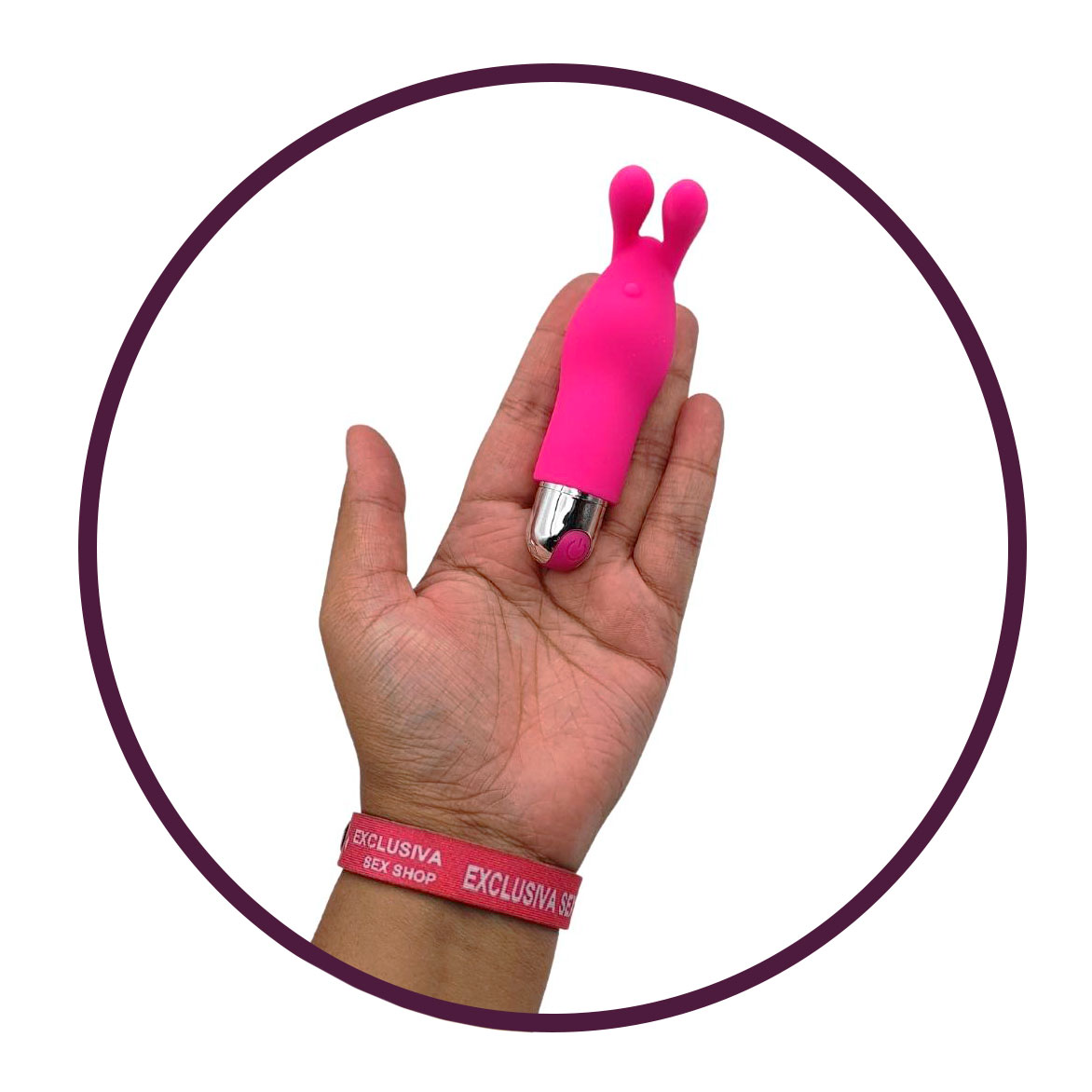 Dedeira Estimuladora de Clitóris em Forma de Coelho com 10 Modos de Vibração - XXOO Fingertip Rabbit - 7,5 x 3 cm | Cor: Pink - 4