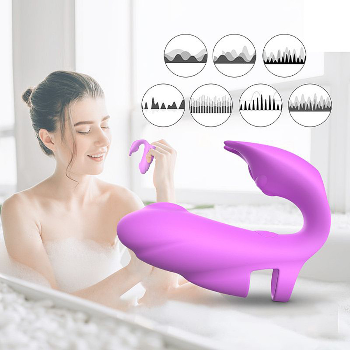 Dedeira Estimuladora de Clitóris e Ponto G com 7 Modos de Vibração - Dibe Abby | 9,3 x 3 cm | Disponível em 2 Cores - 5