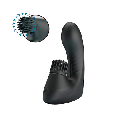 Dedeira Estimuladora de Clítoris e Ponto G em Silicone com 3 Modos de Vibração, 3 Modos de Rotação e Recarregável - Pretty Love Magic Drill | 7,5 x 2,6 cm