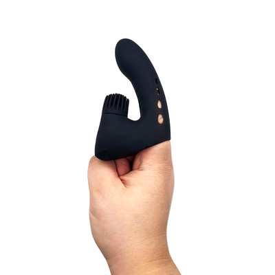 Dedeira Estimuladora de Clítoris e Ponto G em Silicone com 3 Modos de Vibração, 3 Modos de Rotação e Recarregável - Pretty Love Magic Drill | 7,5 x 2,6 cm