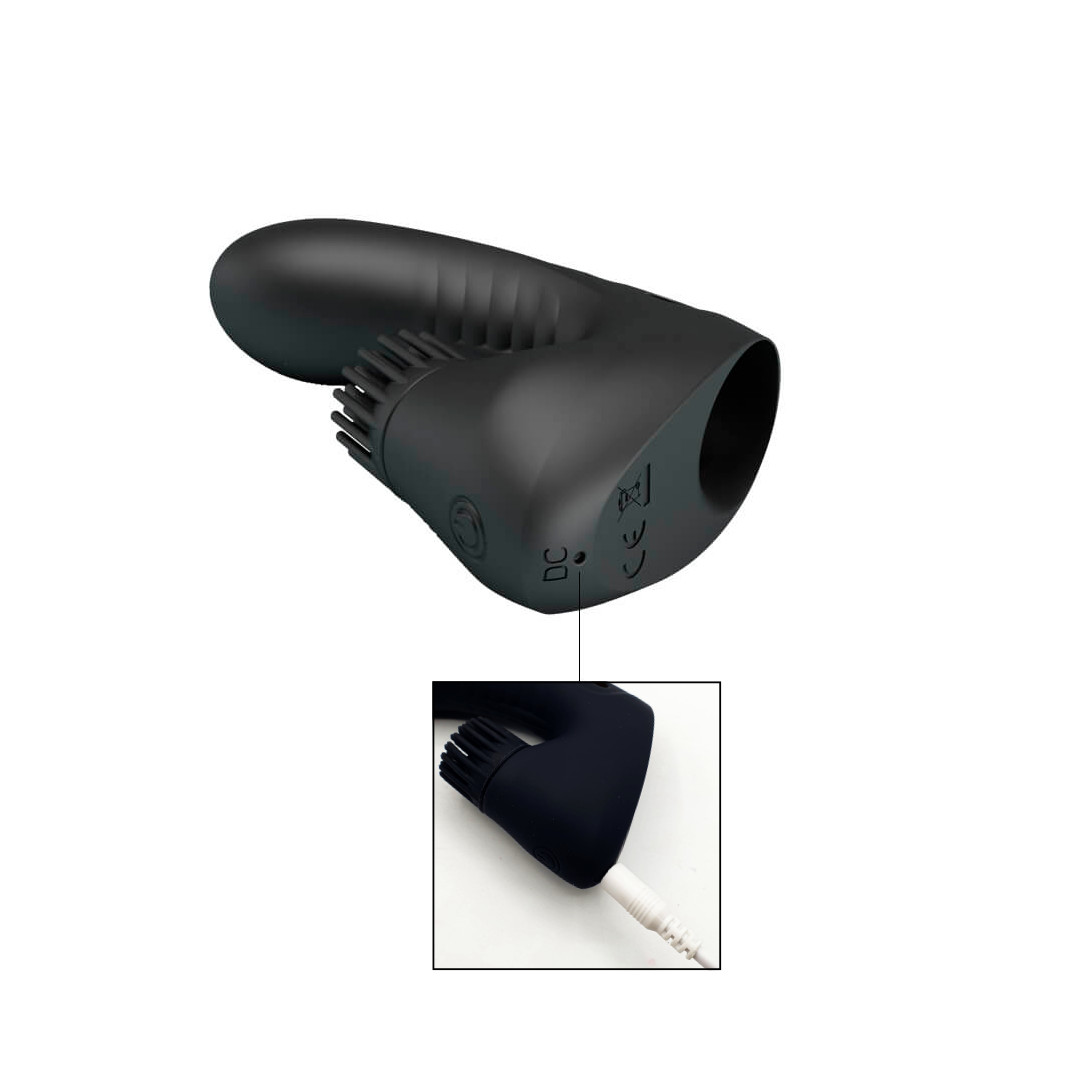 Dedeira Estimuladora de Clítoris e Ponto G em Silicone com 3 Modos de Vibração, 3 Modos de Rotação e Recarregável - Pretty Love Magic Drill | 7,5 x 2,6 cm - 5