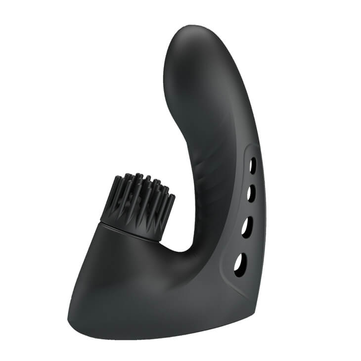 Dedeira Estimuladora de Clítoris e Ponto G em Silicone com 3 Modos de Vibração, 3 Modos de Rotação e Recarregável - Pretty Love Magic Drill | 7,5 x 2,6 cm - 2