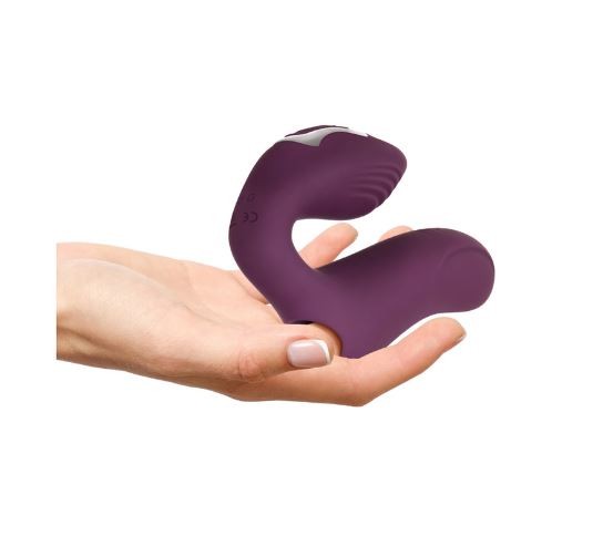 Dedeira Estimuladora de Clítoris e Ponto G, Feita em Silicone com 8 Vibrações - Evolved Helping Hand | 9,9 x  3,6 cm - 5
