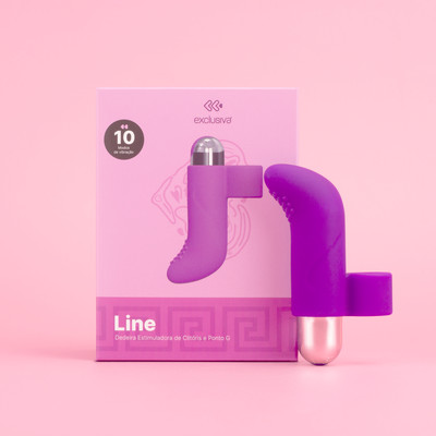 Dedeira Estimuladora de Clitóris e Ponto G em Silicone Com 10 Modos de Vibração - Exclusiva Line
