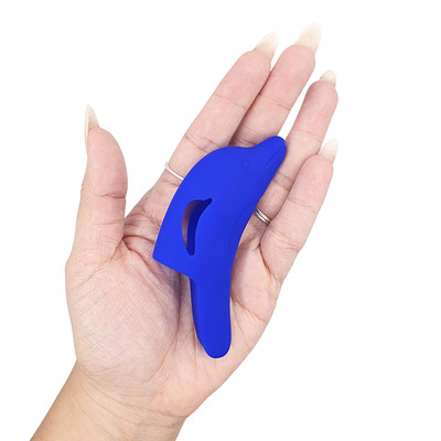 Foto 7 do produto Dedeira Estimuladora de Clitóris em Silicone com 10 Modos de Vibração e Recarregável - Pretty Love Delphini | 9,8 x 3,2 cm | Disponível em 2 Cores