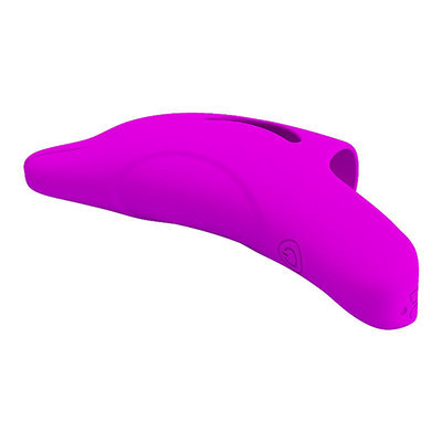 Foto 3 do produto Dedeira Estimuladora de Clitóris em Silicone com 10 Modos de Vibração e Recarregável - Pretty Love Delphini | 9,8 x 3,2 cm | Disponível em 2 Cores