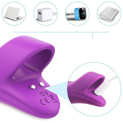 Foto 4 do produto Dedeira Estimuladora de Clitóris e Ponto G em Silicone com 9 Modos de Vibração e Recarregável - S-hande Dory | 4,8 x 3,1 cm | Disponível em 2 Cores