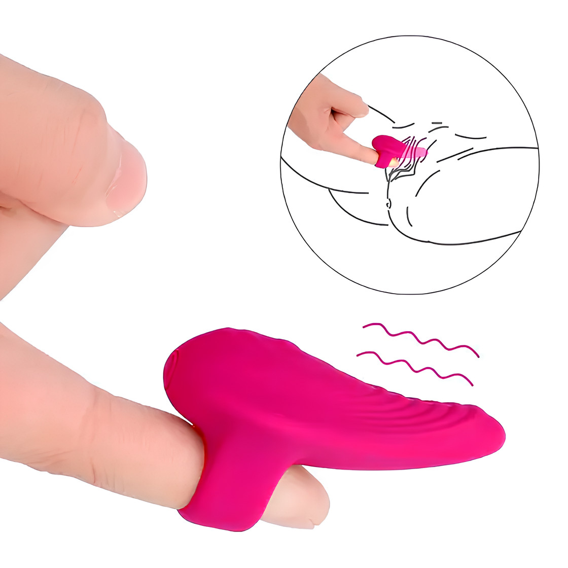 Dedeira Estimuladora de Clítoris em Silicone com Vibração - S-Hande Ring | 6,6 x 3,5 cm | Disponível em 2 Cores - 6