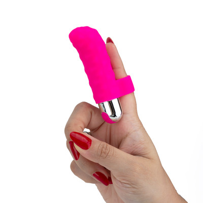 Foto 1 do produto Dedeira Estimuladora de Clitóris com Texturas Massageadoras e 10 Modos de Vibração - XXOO Picea Fingertip | Disponível em 2 Cores