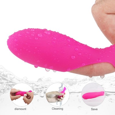 Foto 4 do produto Dedeira Estimuladora de Ponto G e Clitóris com Textura Estimuladora e Bullet - S-Hande Vicky | Disponível em 2 Cores