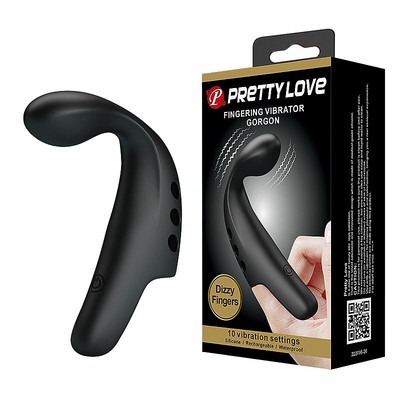 Foto 2 do produto Dedeira Estimuladora de Ponto G e Clitóris em Silicone com 10 Modos de Vibração, Recarregável e Resistente à água - Pretty Love Gorgon | 5 x 2 cm