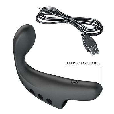 Dedeira Estimuladora de Ponto G e Clitóris em Silicone com 10 Modos de Vibração, Recarregável e Resistente à água - Pretty Love Gorgon | 5 x 2 cm