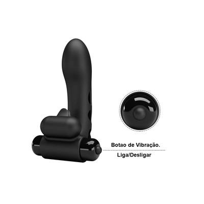 Foto 5 do produto Dedeira em Silicone com 10 Modos de Vibração e Estimulador de Clitóris - Pretty Love Orlando | Disponível em 2 Cores