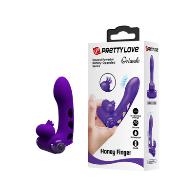 Foto 7 do produto Dedeira em Silicone com 10 Modos de Vibração e Estimulador de Clitóris - Pretty Love Orlando | Disponível em 2 Cores