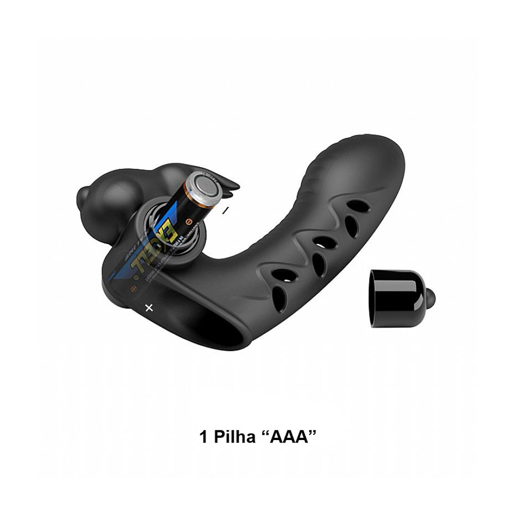 Dedeira em Silicone Aveludado com 10 Modos de Vibração, Texturas Anelares e Estimulador de Clitóris no Formato de Coelho - Pretty Love Vance | 7 x 2 cm - 3