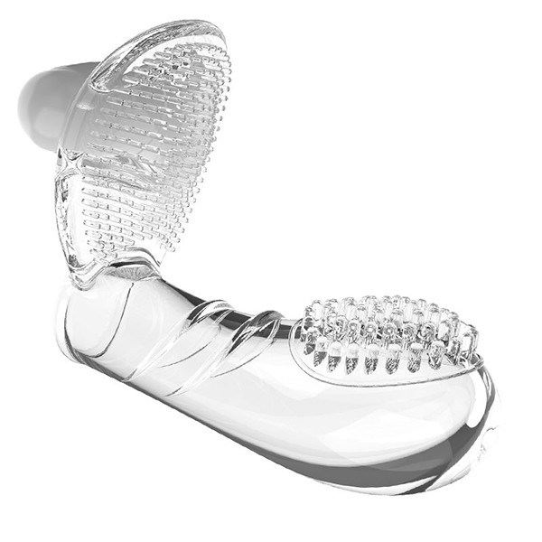 Dedeira em Silicone com Cerdas Massageadoras e Cápsula Vibratória - Adão e Eva | 7,1 x 2,8 cm - 2