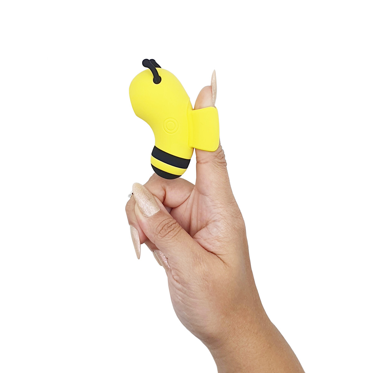 Dedeira Estimuladora em Silicone no Formato de Abelha com 5 Modos de Pulsação e Carregamento via USB Magnético - Kistoy Beebe | 7 x 3,3 cm | Disponível em 2 Cores - 5