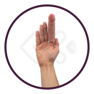 Foto 8 do produto Dedeira em Silicone com Formato de Prótese Realística, Glande Definida e Veias Salientes - InNamorata Sex Night Dedo Sex - 11,1 x 3 cm | Disponível em 2 Cores