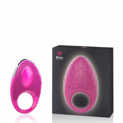 Foto 1 do produto Dibe - Anel Peniano Recarregável em Soft Touch com 6 Modos de Vibrações e Saliências Estimuladoras - 9 x 3 cm | Cor: Rosa