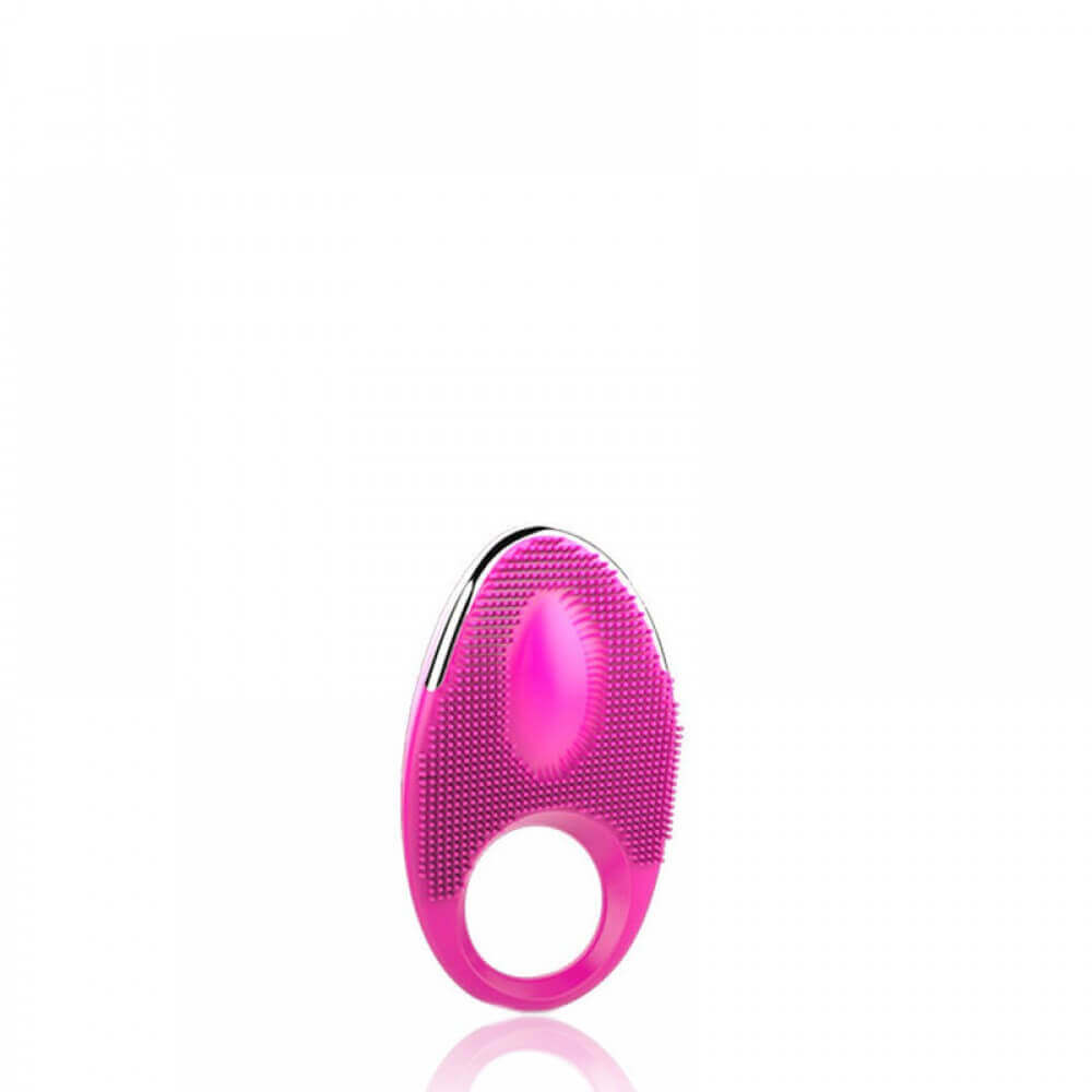 Dibe - Anel Peniano Recarregável em Soft Touch com 6 Modos de Vibrações e Saliências Estimuladoras - 9 x 3 cm | Cor: Rosa - 3