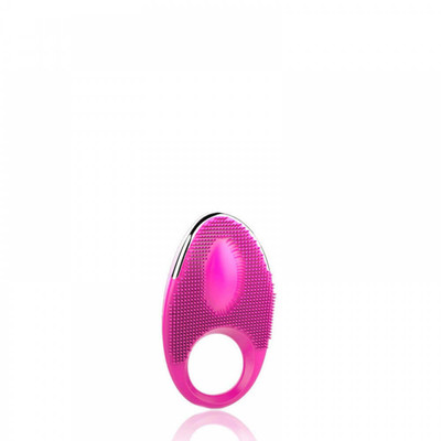 Foto 3 do produto Dibe - Anel Peniano Recarregável em Soft Touch com 6 Modos de Vibrações e Saliências Estimuladoras - 9 x 3 cm | Cor: Rosa