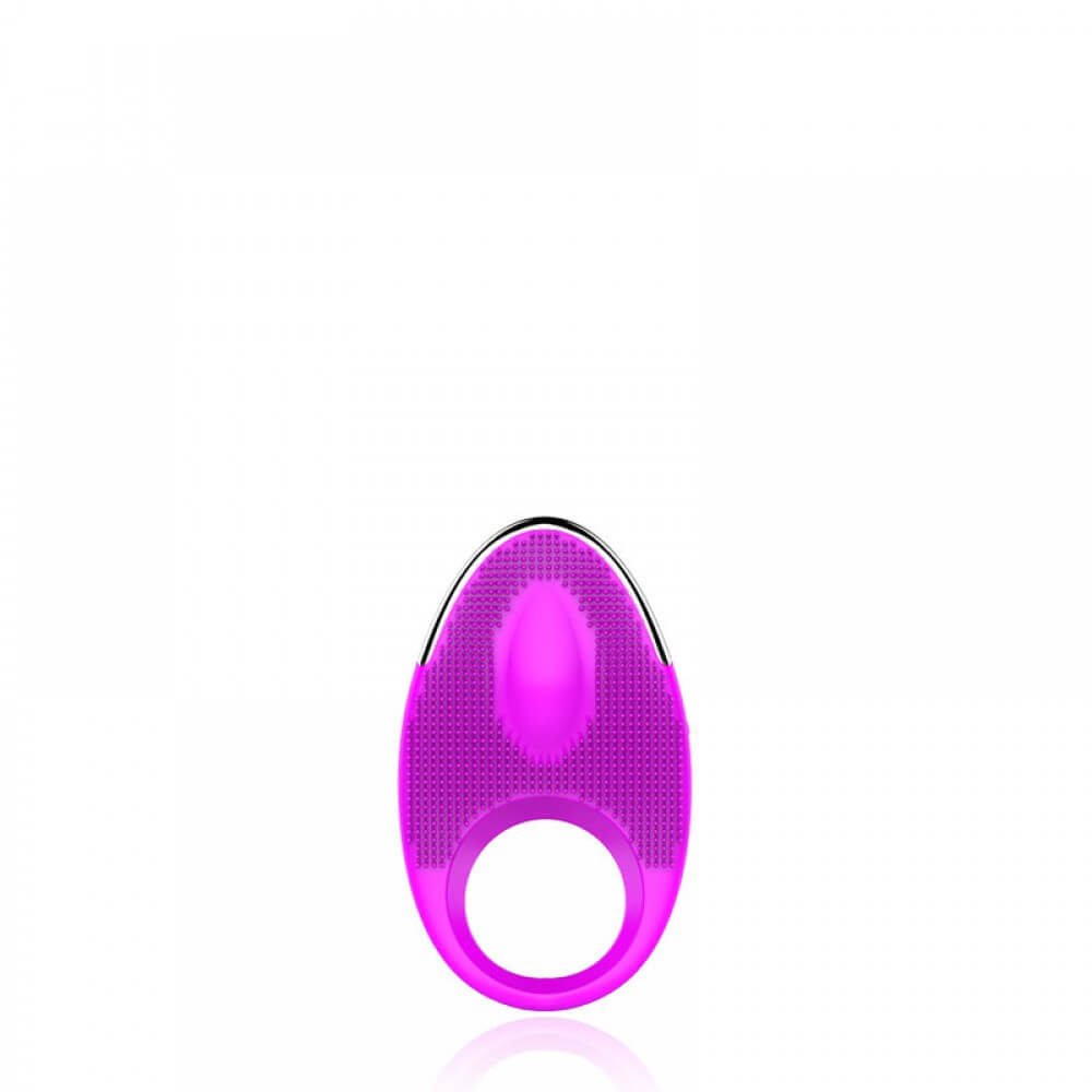 Dibe - Anel Peniano Recarregável em Soft Touch com 6 Modos de Vibrações e Saliências Estimuladoras - 9 x 3 cm | Cor: Roxo - 2