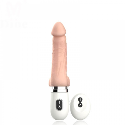 Mini Máquina do Sexo com Ventosa, Prótese em Silicone, Função de Rotação, Auto Aquecimento, 7 Vibrações e Controle Remoto Sem Fio - Dibe Cyclone Fire