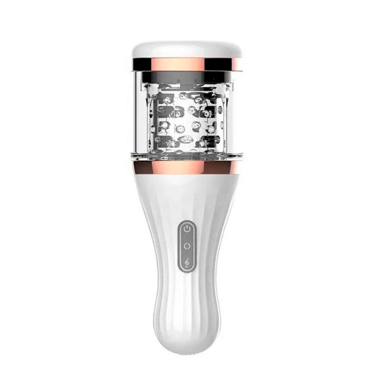 Masturbador Lanterna com 7 Modos de Rotação, Bocal no Formato de Vagina em Silicone e Gemido - Dibe | Disponível em 2 Cores - 7