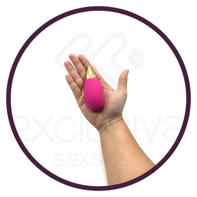 Cápsula Massageadora de Clítoris Recarregável em Silicone com 7 Modos de Vibração e Controle sem Fio - Dibe Sex Massager | 10 x 3,6 cm