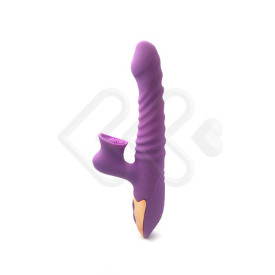 Foto 3 do produto Estimulador de Ponto G e Clítoris Recarregável em Silicone com 7 Modos de Vibração, Vai e Vem e Função Aquecimento - Dibe Sex Massager - 14,3 x 3,3 cm | 2 Cores