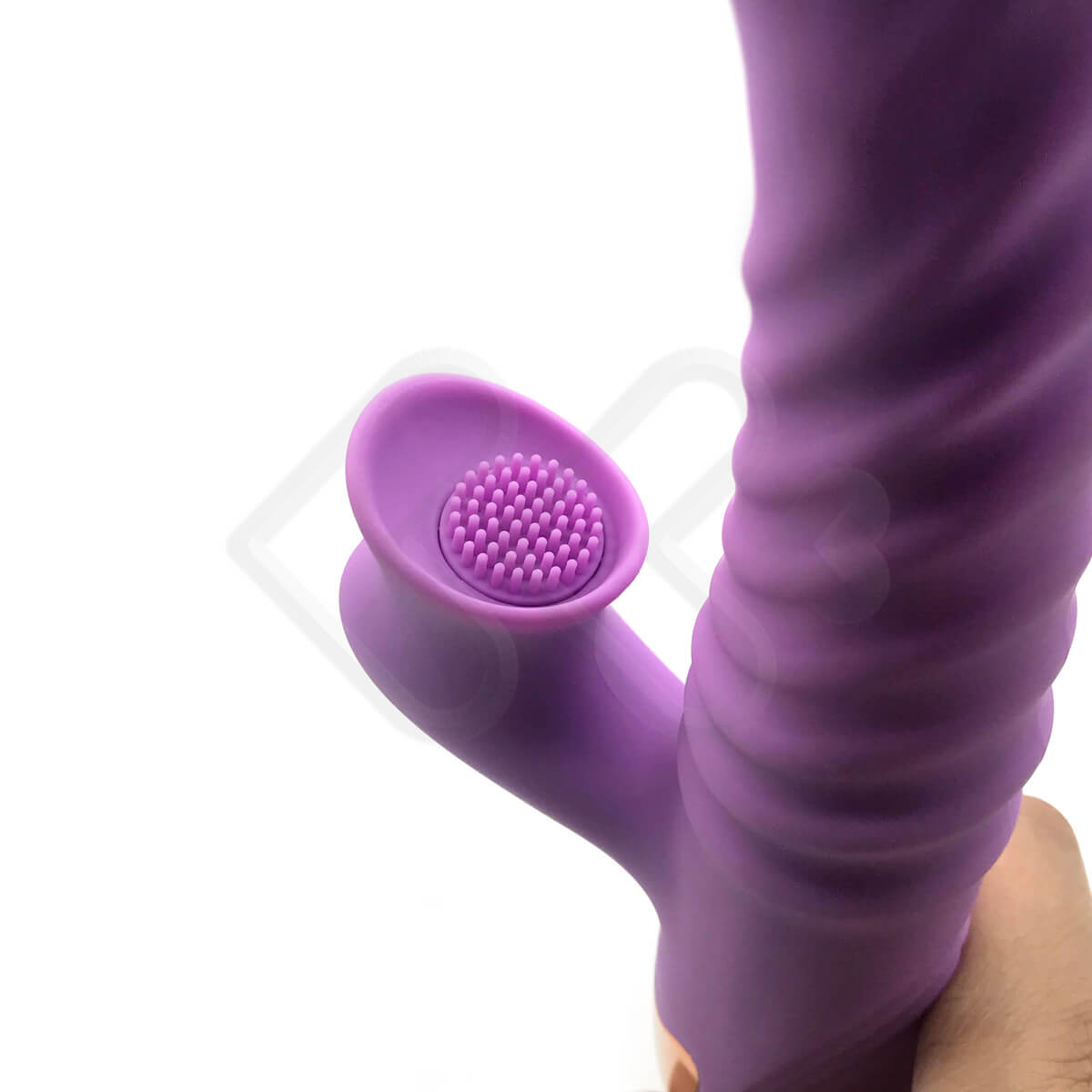 Estimulador de Ponto G e Clítoris Recarregável em Silicone com 7 Modos de Vibração, Vai e Vem e Função Aquecimento - Dibe Sex Massager - 14,3 x 3,3 cm | 2 Cores - 4