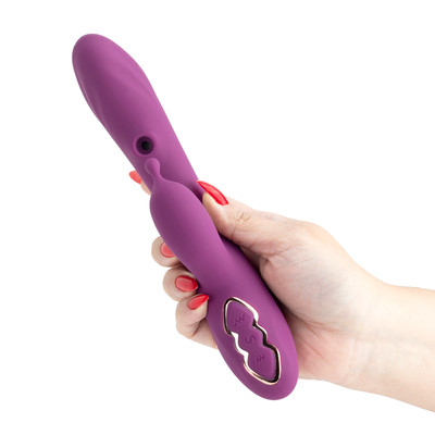 Vibrador Estimulador de Ponto G e Clítoris com 7 Modos de Vibração, 4 Níveis de Pulsação e Recarregável - Dibe Sex Massager Alpha | 14 x 3,6 cm