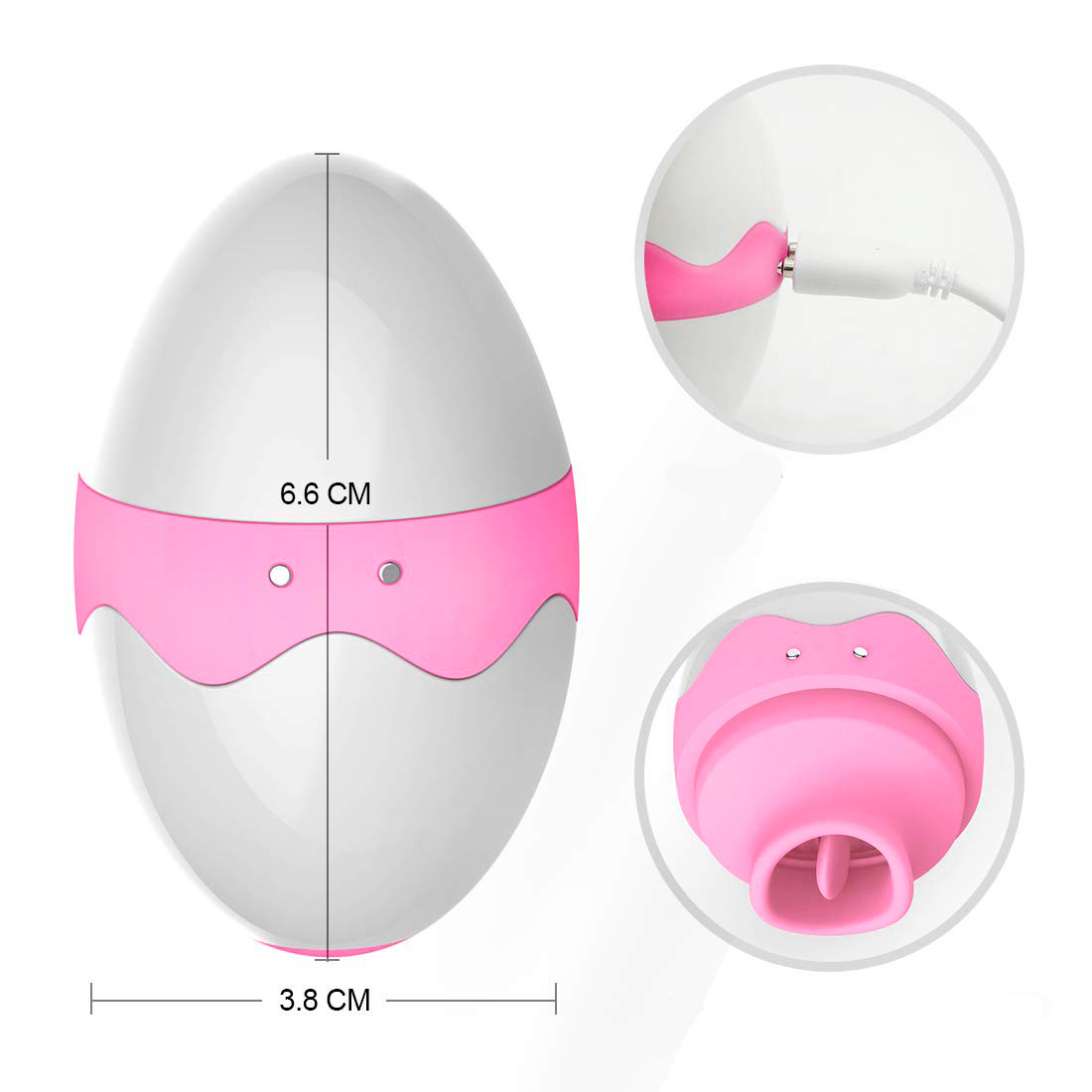 Simulador de Sexo Oral Estimulador de Clítoris em Silicone com Estimulação Vai e Vem,  Recarregável, Resistente à Água e Discreto - Dibe Sex Massager Vicky | Disponível em 2 Cores - 3