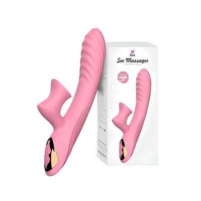 Vibrador Estimulador de Ponto G e Clítoris com 7 Modos de Vibração, Função Aquecimento e Cerdas Rotativas - Dibe Sex Massager Sally | 13 x 3,7 cm
