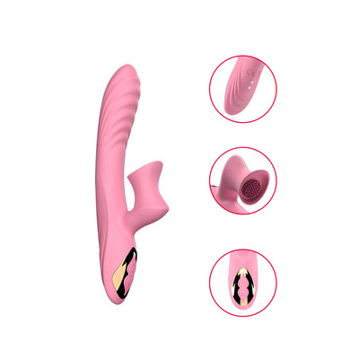 Foto 2 do produto Vibrador Estimulador de Ponto G e Clítoris com 7 Modos de Vibração, Função Aquecimento e Cerdas Rotativas - Dibe Sex Massager Sally | 13 x 3,7 cm