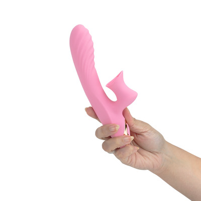 Vibrador Estimulador de Ponto G e Clítoris com 7 Modos de Vibração, Função Aquecimento e Cerdas Rotativas - Dibe Sex Massager Sally | 13 x 3,7 cm