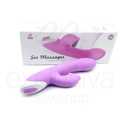 Foto 1 do produto Dibe Sex Massager - Vibrador Estimulador de Ponto G e Clítoris, Recarregável, Feito em Silicone com 7 Vibrações e Função Aquecimento -  22 x 3,5 cm