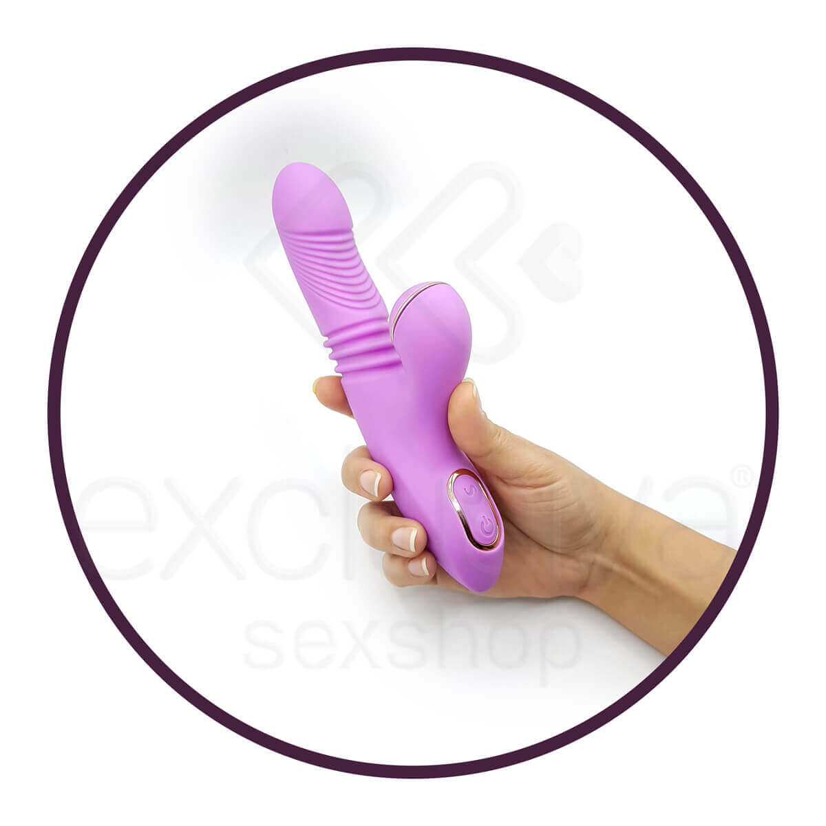 Vibrador Estimulador de Ponto G e Clítoris Recarregável em Silicone com Modo Aquecimento, 7 Modos de Vibração e Sucção - Dibe Sex Massager | 11 x 3,5 cm | Disponível em 2 Cores - 10