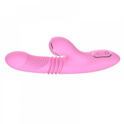 Foto 4 do produto Vibrador Estimulador de Ponto G e Clítoris Recarregável em Silicone com Modo Aquecimento, 7 Modos de Vibração e Sucção - Dibe Sex Massager | 11 x 3,5 cm | Disponível em 2 Cores