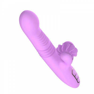 Foto 3 do produto Dibe Sex Massager - Vibrador Rotativo Estimulador de Ponto G e Clítoris com Função Vai e Vem e Aquecimento, 7 Vibrações e 1 Modo de Rotação - 14 x 3,4 cm | Cor: Lilás