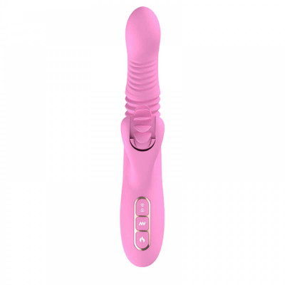 Foto 3 do produto Dibe Sex Massager - Vibrador Rotativo Estimulador de Ponto G e Clítoris com Função Vai e Vem e Aquecimento, 7 Vibrações e 1 Modo de Rotação - 14 x 3,4 cm | Cor: Rosa