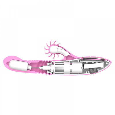 Foto 6 do produto Dibe Sex Massager - Vibrador Rotativo Estimulador de Ponto G e Clítoris com Função Vai e Vem e Aquecimento, 7 Vibrações e 1 Modo de Rotação - 14 x 3,4 cm | Cor: Rosa