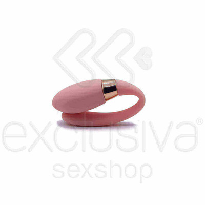 Foto 3 do produto Vibrador para Casal Recarregável em Silicone com 7 Modos de Vibrações e Controle Remoto Sem Fio - Dibe - 8,5 x 3 cm | Cor: Rosa