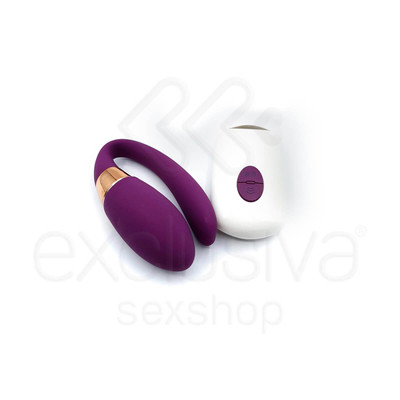 Foto 2 do produto Vibrador para Casal Recarregável em Silicone com 7 Modos de Vibrações e Controle Remoto Sem Fio - Dibe | 8,5 x 3 cm | Disponível em 2 Cores