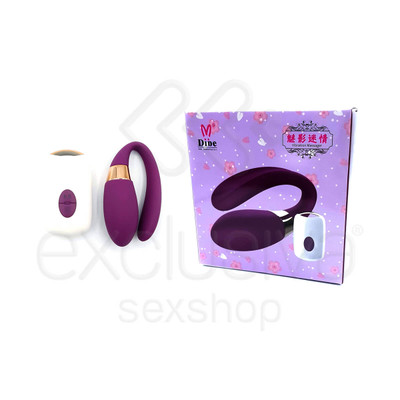 Foto 5 do produto Vibrador para Casal Recarregável em Silicone com 7 Modos de Vibrações e Controle Remoto Sem Fio - Dibe | 8,5 x 3 cm | Disponível em 2 Cores
